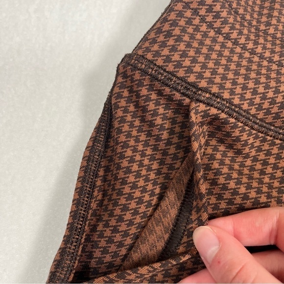 OFFLINE by AERIE Mini Brown and Black Houndstooth Drawchord Leggings Size XS - Picture 7 of 12